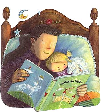 Leo un cuento a mis niños antes de dormir